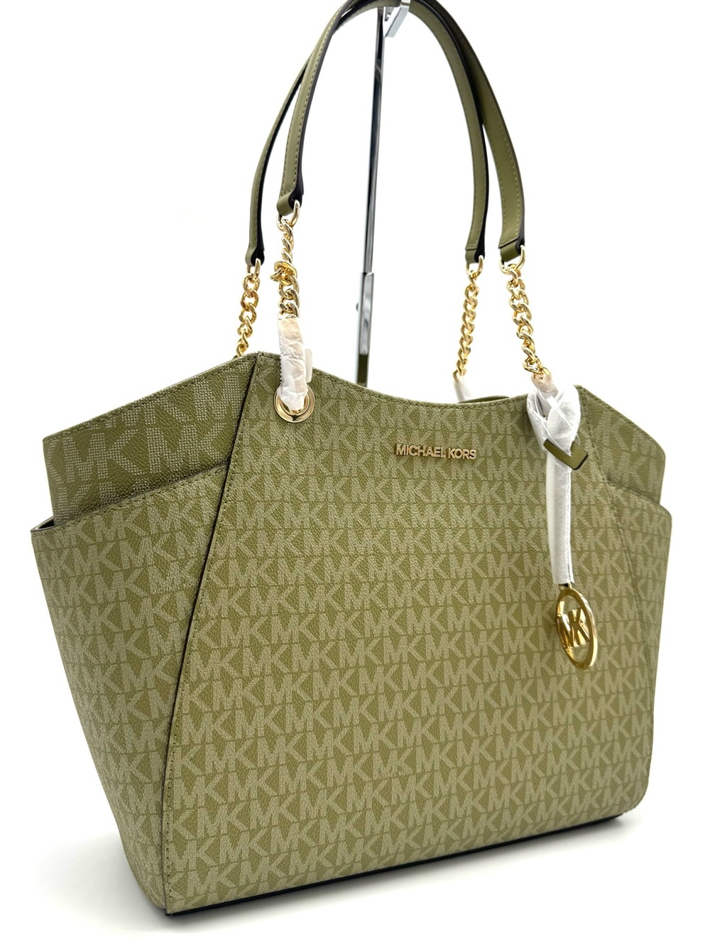 Michael Kors Jet Set Large Signature Logo Shoulder Bag - Oregano